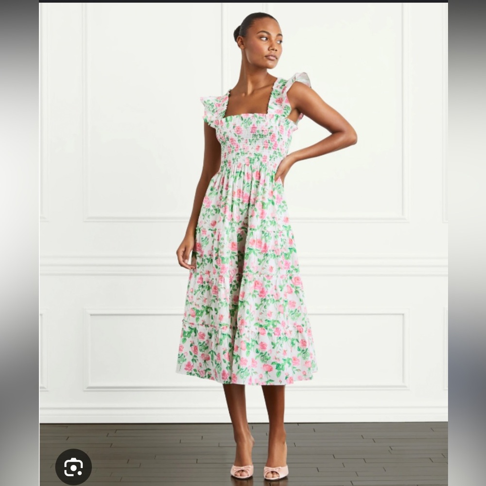 Hill House Ellie Nap Dress in Pink Roses Poplin